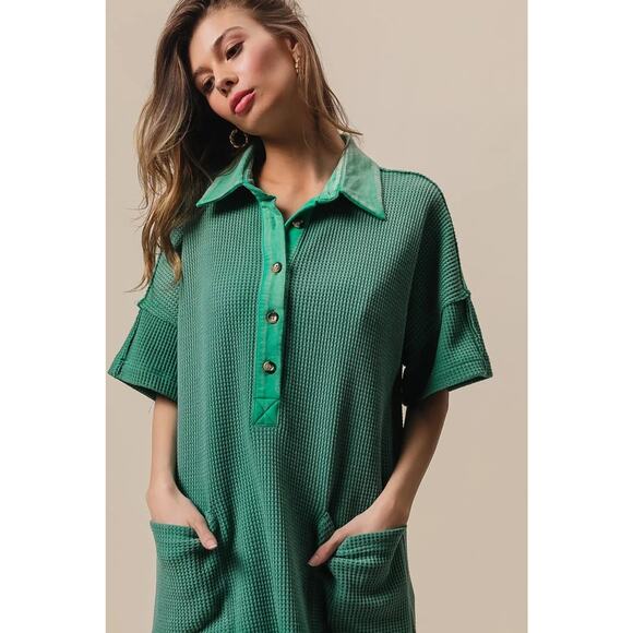 BiBi Dip Dye Mineral Washed Knit Dress - Picture 2 of 9